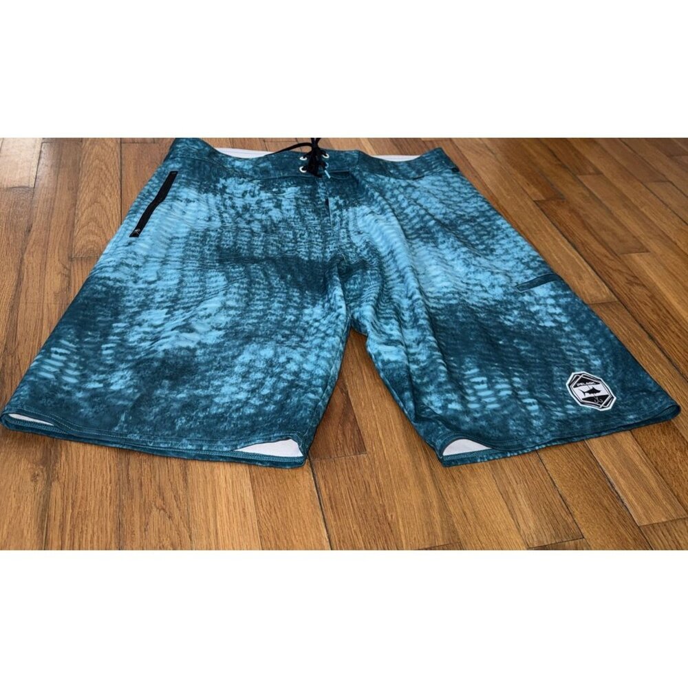 Pelagic Board Shorts Swim Trunks Argonaut Men's Aqua Size 36